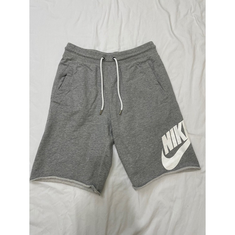 Nike Shorts Gray Fleece Sweat Big Swoosh Logo Men's Size S